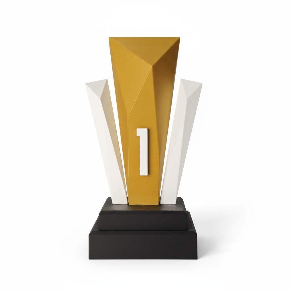 Troféu em forma de V - packshot