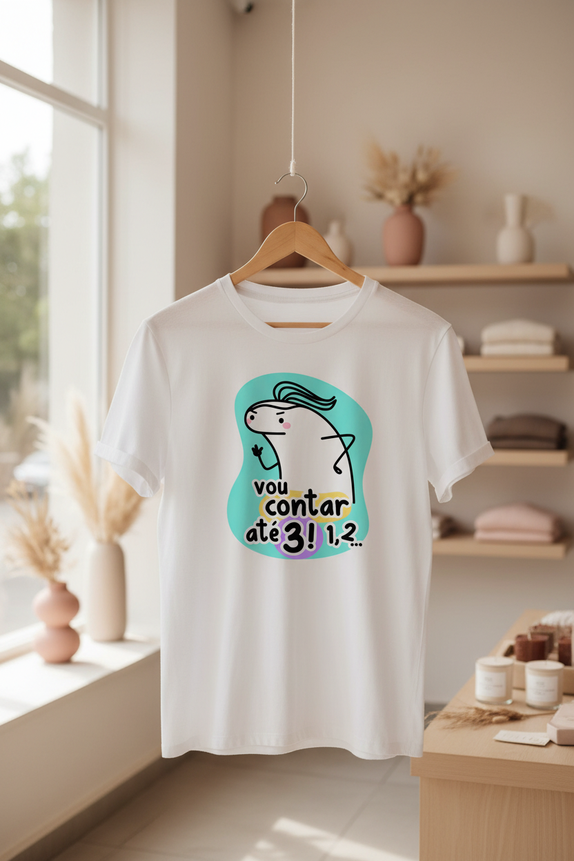 Tshirt Vou Contar Até 3 - Mockup